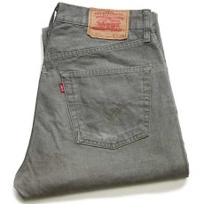 画像1: 00s Levi'sリーバイス 551 コットン キャンバス パンツ グリーングレー w34★ユーロ (1)