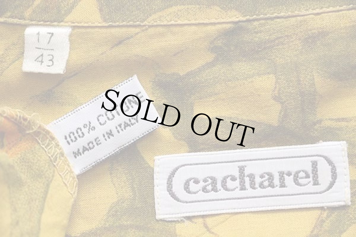 画像4: 90s イタリア製 cacharel アート 半袖 コットン オープンカラーシャツ 17 (4)