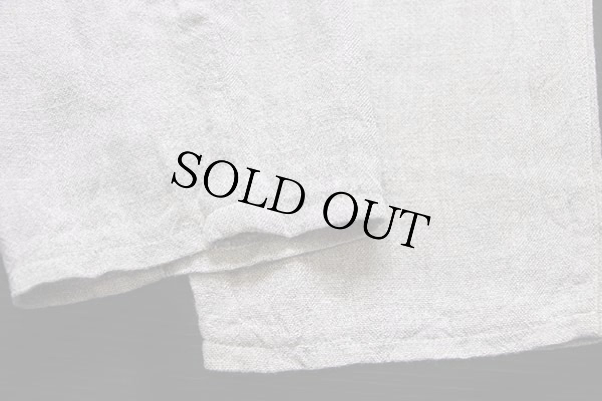 画像7: 90s イタリア製 Nostrike ワンタック スラックス レーヨン×リネンパンツ グレーベージュ 44 (7)