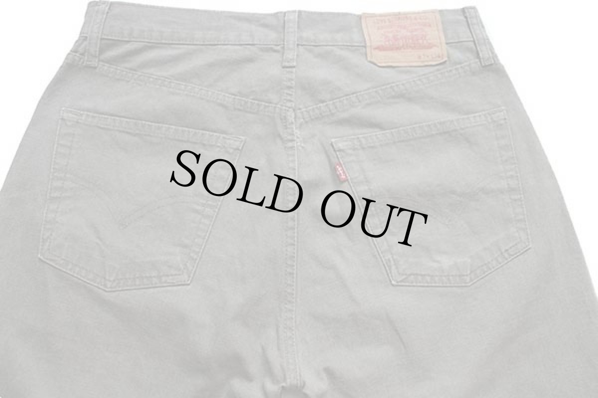 画像5: 00s Levi'sリーバイス 551 コットン キャンバス パンツ グリーングレー w34★ユーロ (5)
