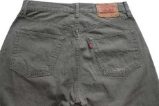 画像5: 00s Levi'sリーバイス 551 コットン キャンバス パンツ グリーングレー w34★ユーロ (5)