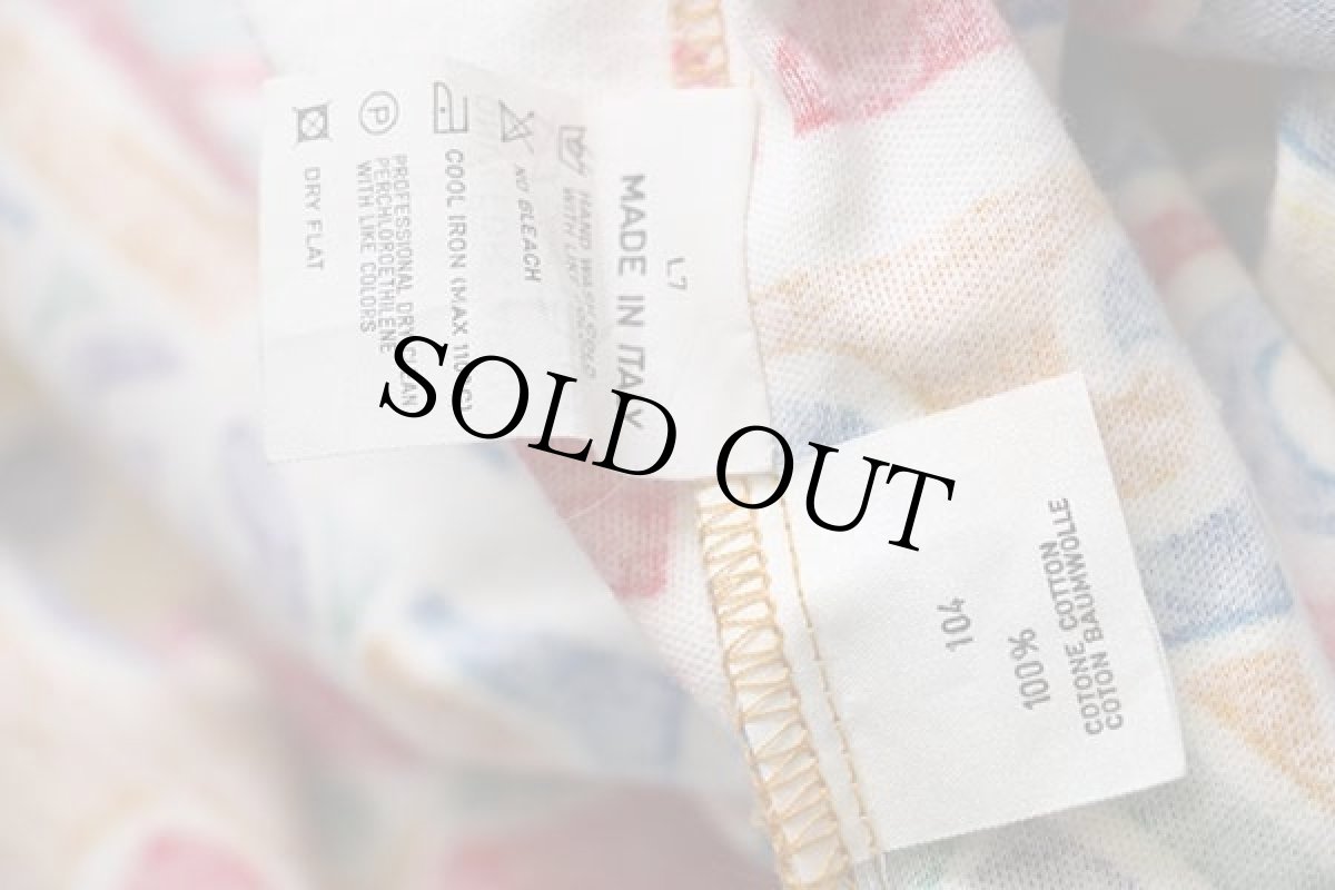 画像4: 90s イタリア製 アート オールオーバープリント コットン カットソー ロング (4)