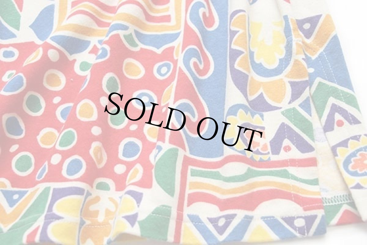 画像5: 90s イタリア製 アート オールオーバープリント コットン カットソー ロング (5)