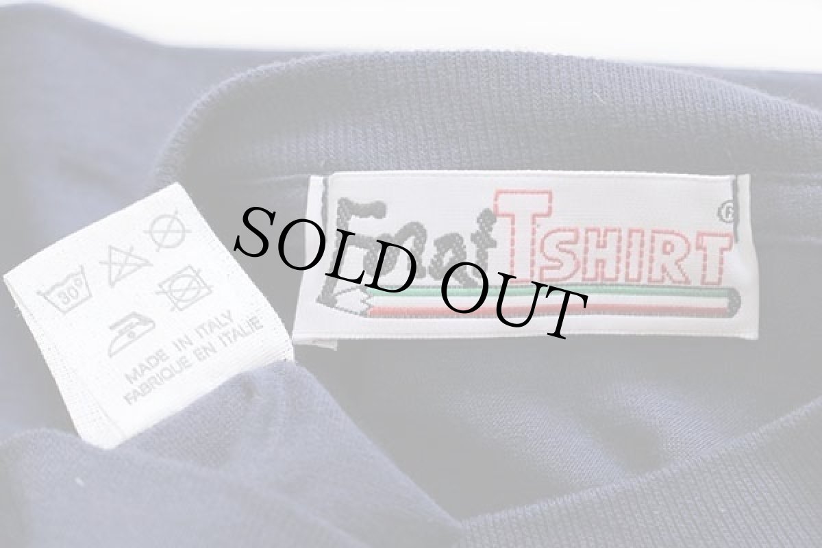 画像7: デッドストック★90s イタリア製 Forat Tshirt イラスト コットンTシャツ 紺★A (7)