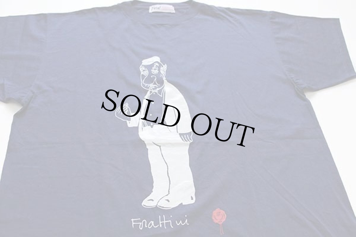 画像4: デッドストック★90s イタリア製 Forat Tshirt イラスト コットンTシャツ 紺★A (4)