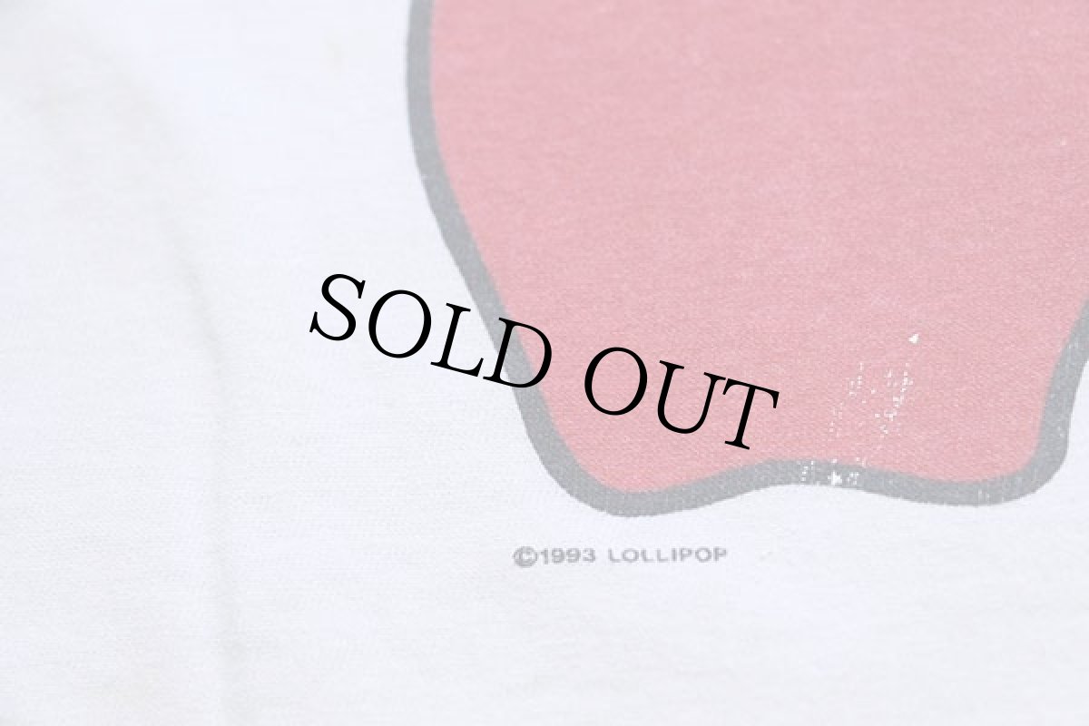 画像5: 90s USA製 Lollipop アップル イラスト コットンTシャツ 白 特大 (5)