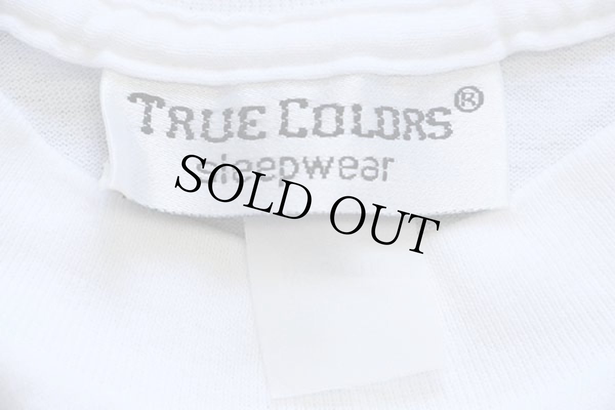 画像5: 90s TRUE COLORS ブタ CHILL イラスト ショート丈 コットンTシャツ 白 M (5)