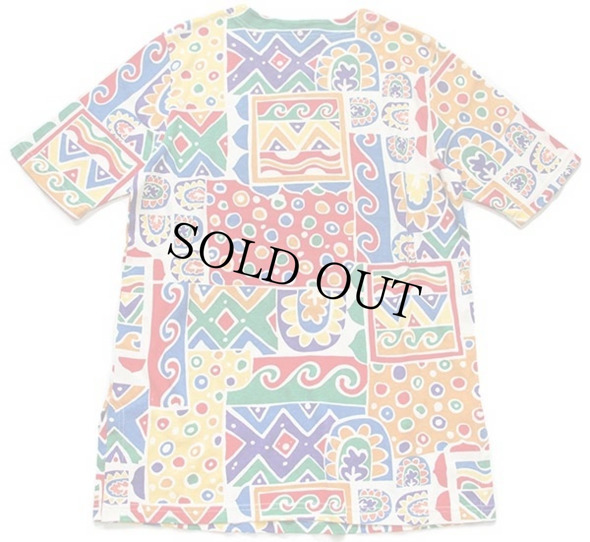 画像3: 90s イタリア製 アート オールオーバープリント コットン カットソー ロング (3)