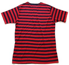 画像3: 70s UNKNOWN ボーダー ヘンリーネック コットンTシャツ 赤×紺 6 (3)