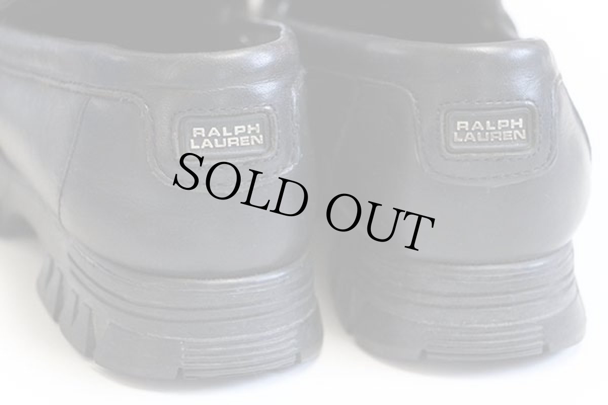 画像7: ラルフローレン ローファー レザーシューズ 厚底 黒 8.5B (7)