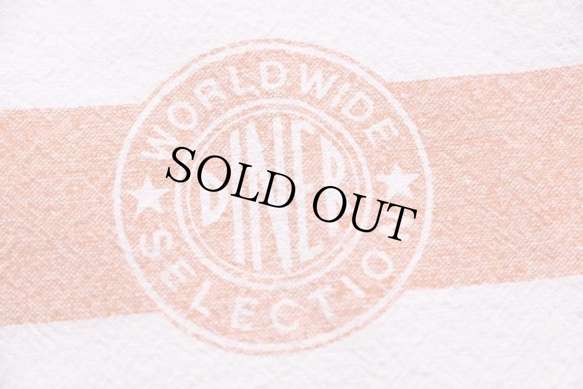 画像5: 80s DINER 太ボーダー ヘンリーネック コットン カットソー 薄オレンジ×ナチュラル M (5)