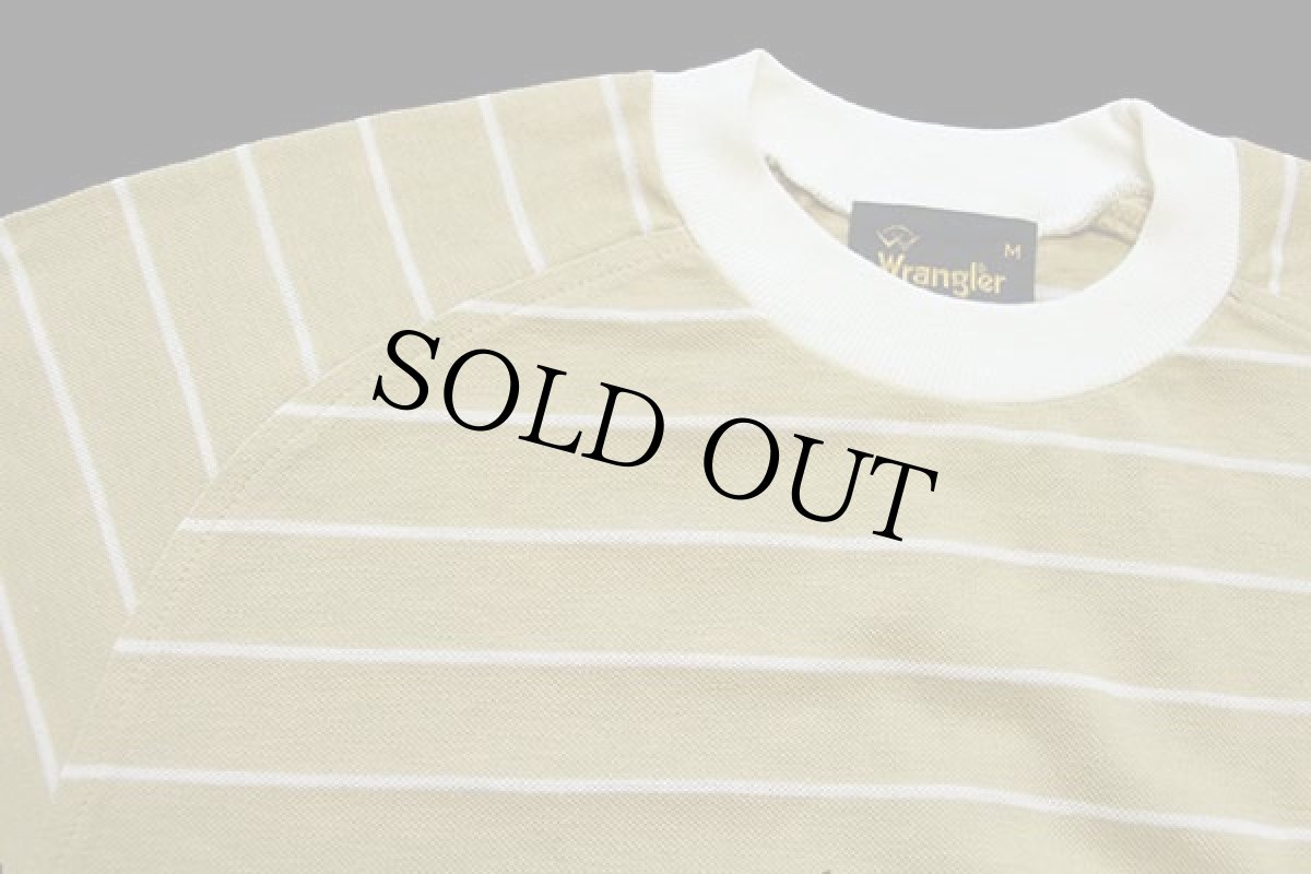 画像5: 90s Wranglerラングラー ボーダー 鹿の子 Tシャツ 薄茶 M (5)