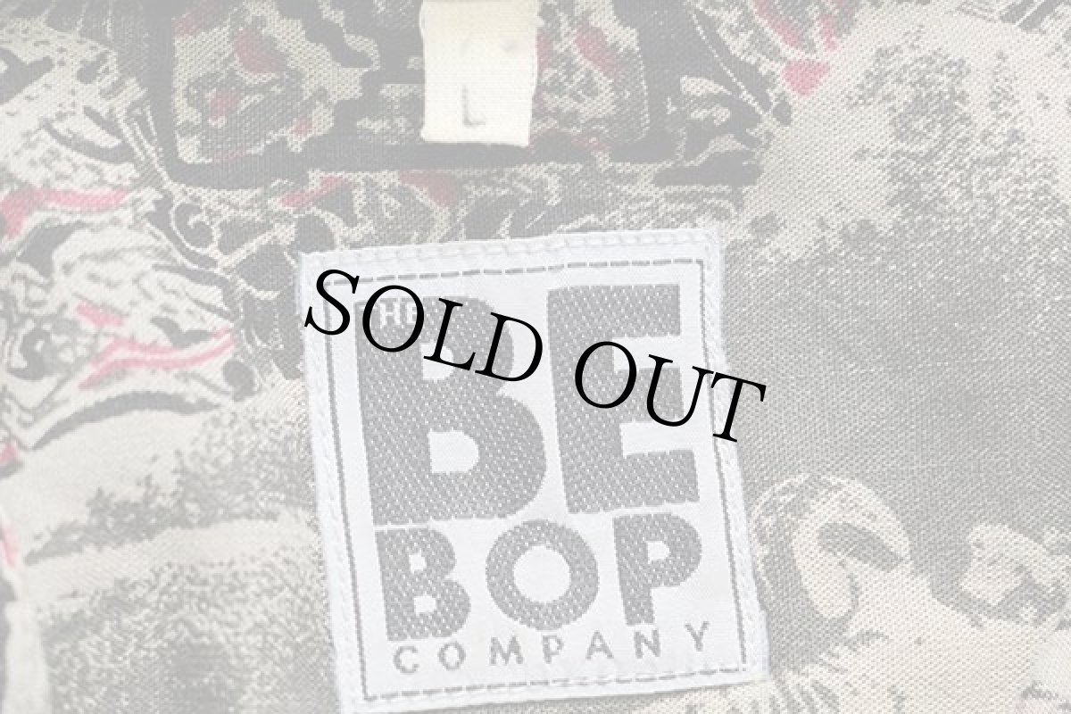 画像4: 80s THE BE BOP COMPANY エレファント 総柄 半袖 レーヨンシャツ L (4)