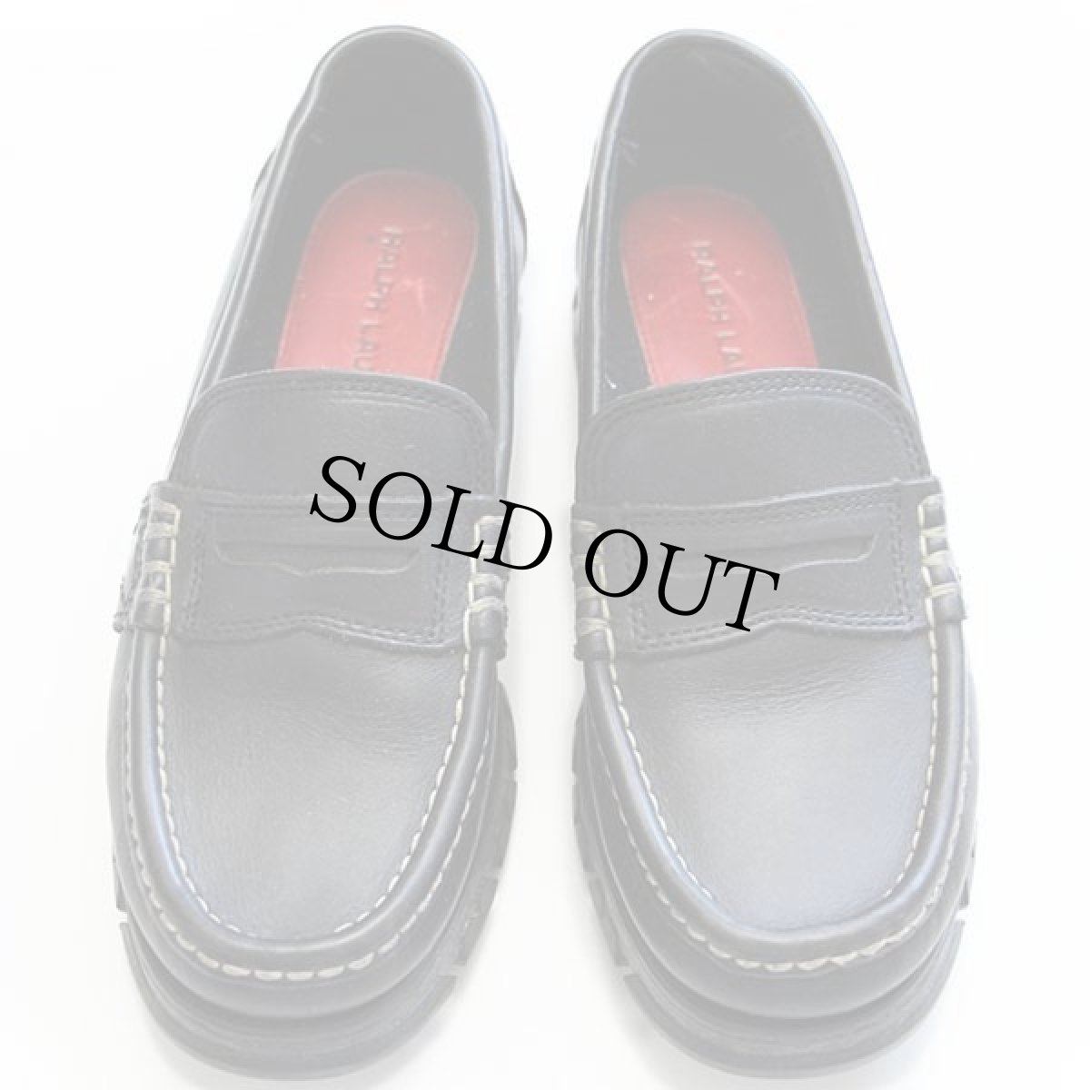 画像2: ラルフローレン ローファー レザーシューズ 厚底 黒 8.5B (2)