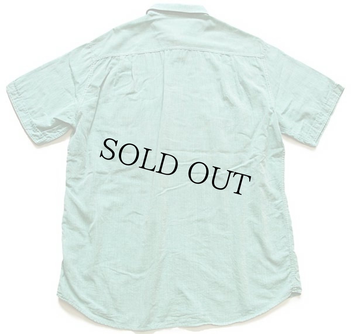 画像2: 80s イタリア製 valentino 無地 ボタンダウン 半袖シャツ 薄緑 15 (2)