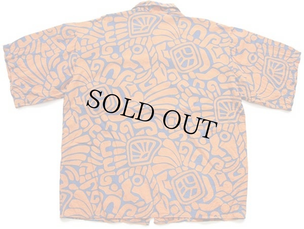 画像3: 80s イタリア製 アート 総柄 染み込みプリント 半袖 コットンシャツ&ショートパンツ セットアップ★ショーツ (3)