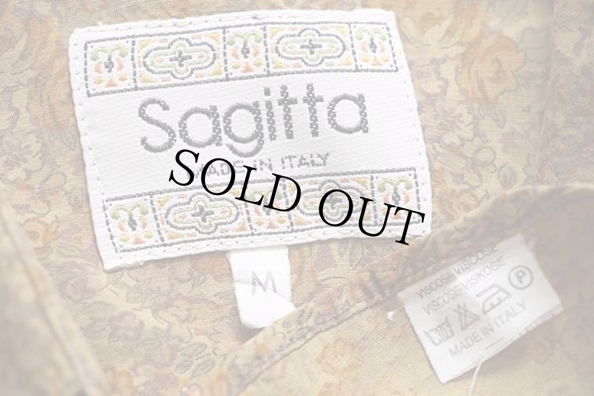 画像4: 90s イタリア製 Sagitta 小花柄 総柄 半袖 レーヨンシャツ (4)