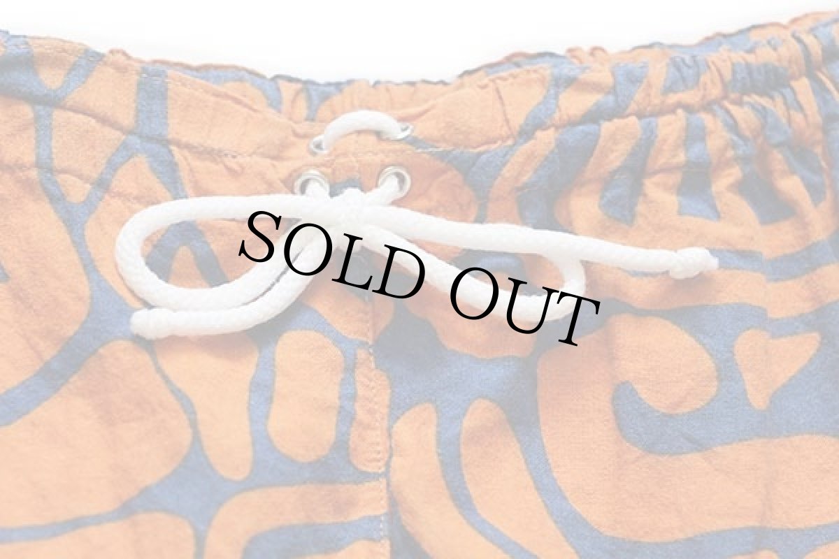 画像9: 80s イタリア製 アート 総柄 染み込みプリント 半袖 コットンシャツ&ショートパンツ セットアップ★ショーツ (9)