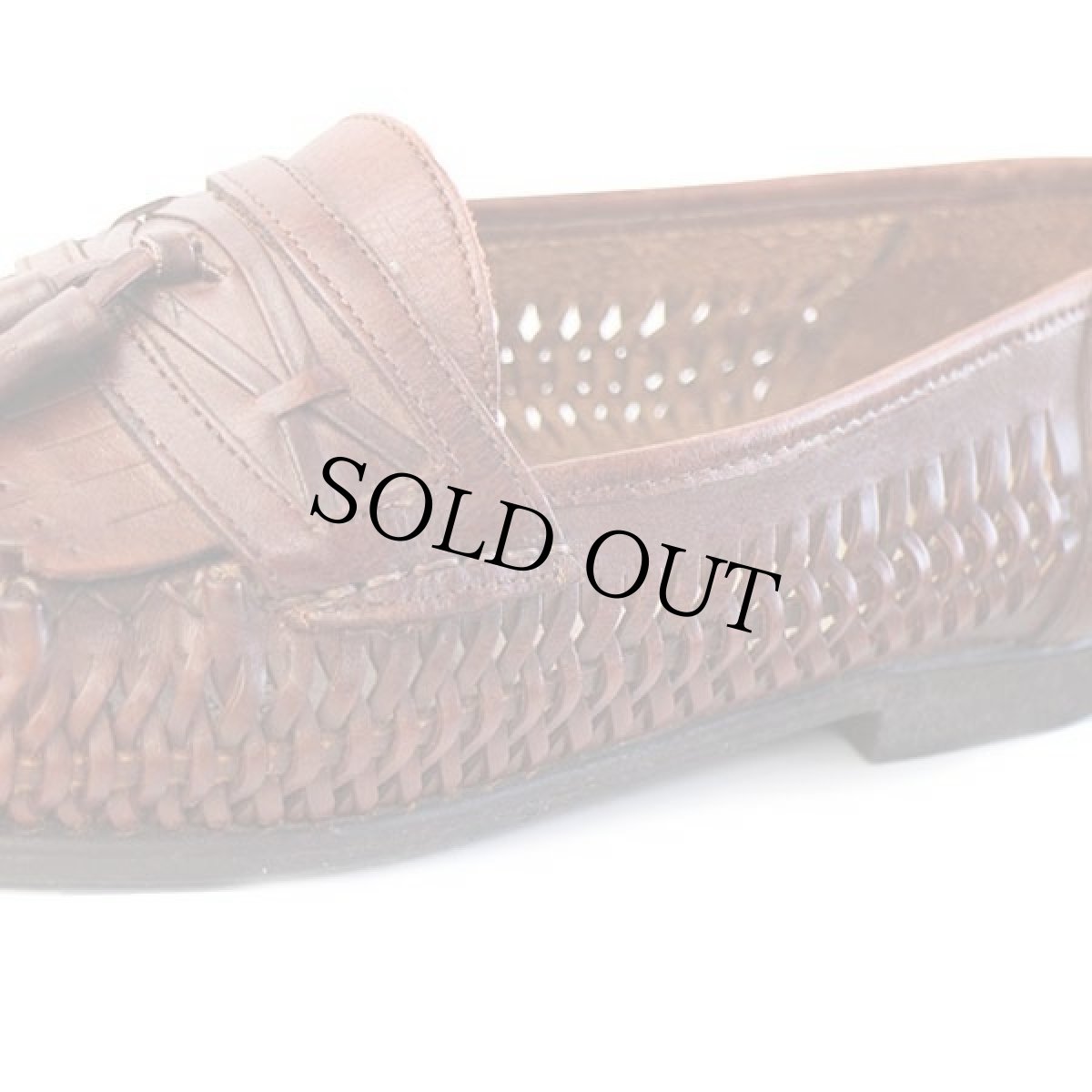 画像5: 90s ブラジル製 NUNN BUSH 編み込み タッセルローファー レザーシューズ 赤茶 9.5M★革靴 (5)