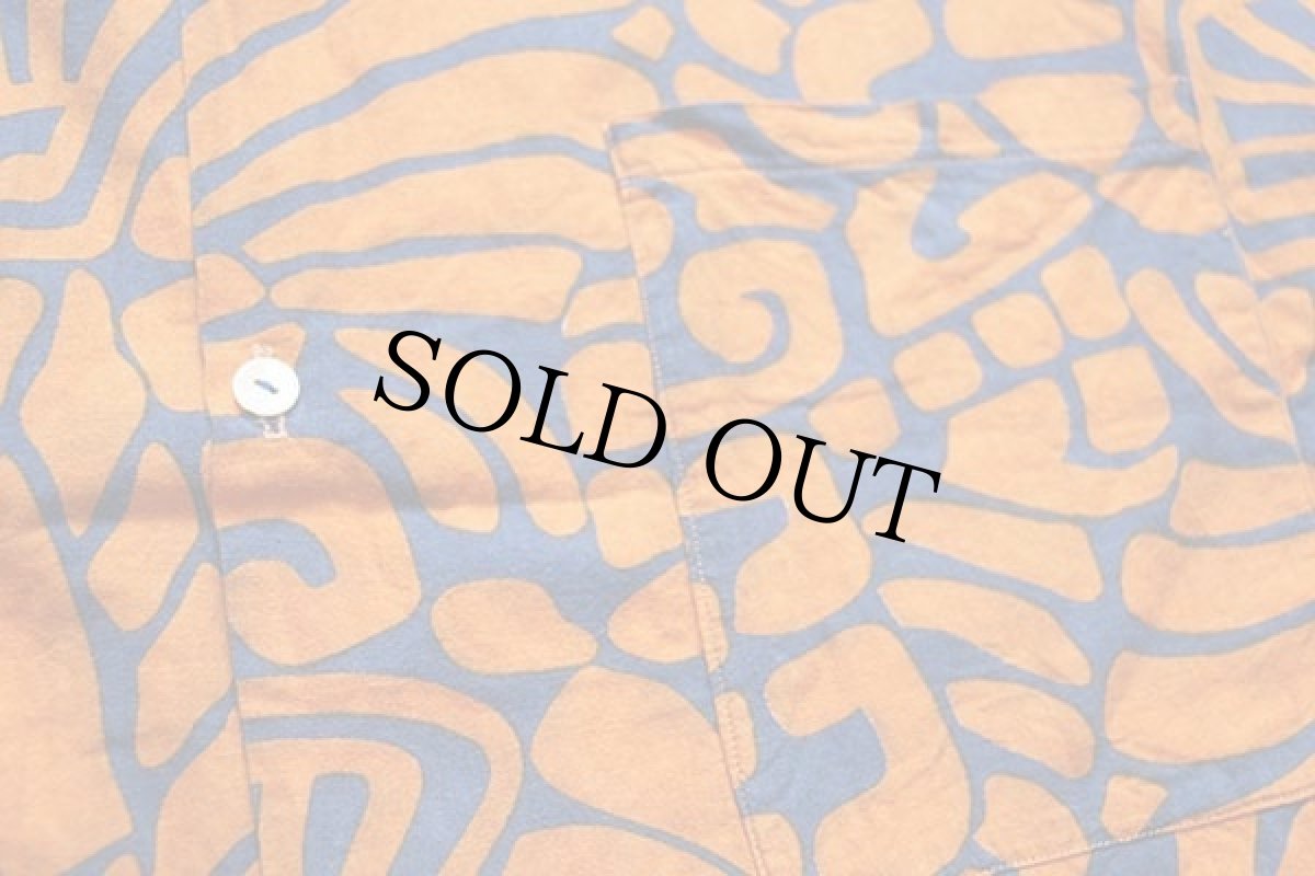 画像6: 80s イタリア製 アート 総柄 染み込みプリント 半袖 コットンシャツ&ショートパンツ セットアップ★ショーツ (6)