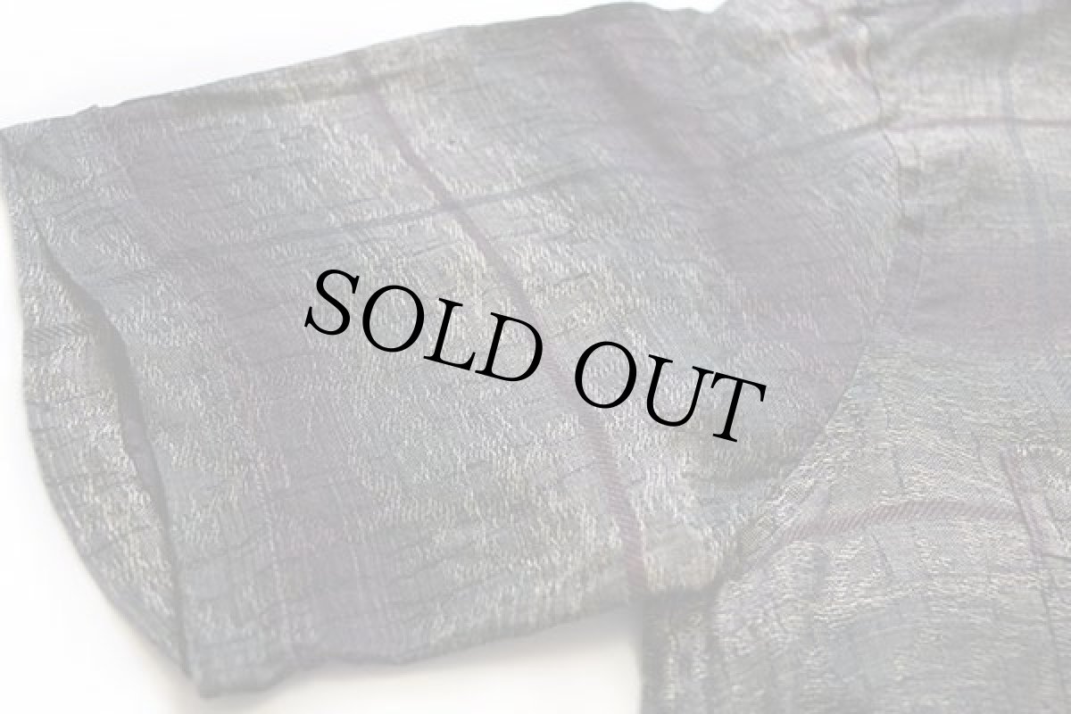 画像6: 90s イタリア製 sangiorgio グラデーション 織り柄 半袖 リネンシャツ 40 (6)