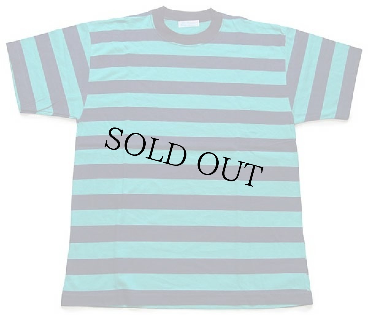 画像2: デッドストック★90s イタリア製 Ariete diffusion 太ボーダー コットンTシャツ 紺×緑 48 (2)