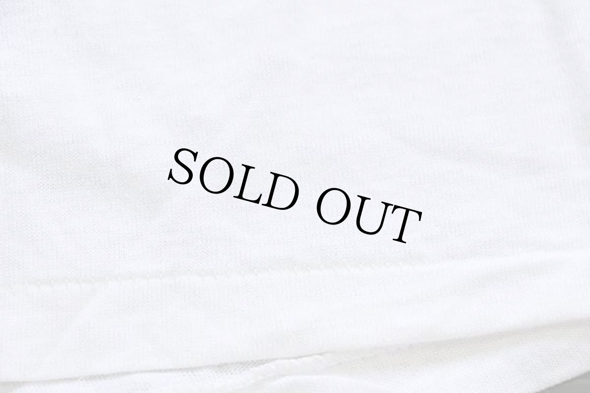 画像6: デッドストック★80s USA製 Hanes 無地 Vネック コットンTシャツ 白 L (6)