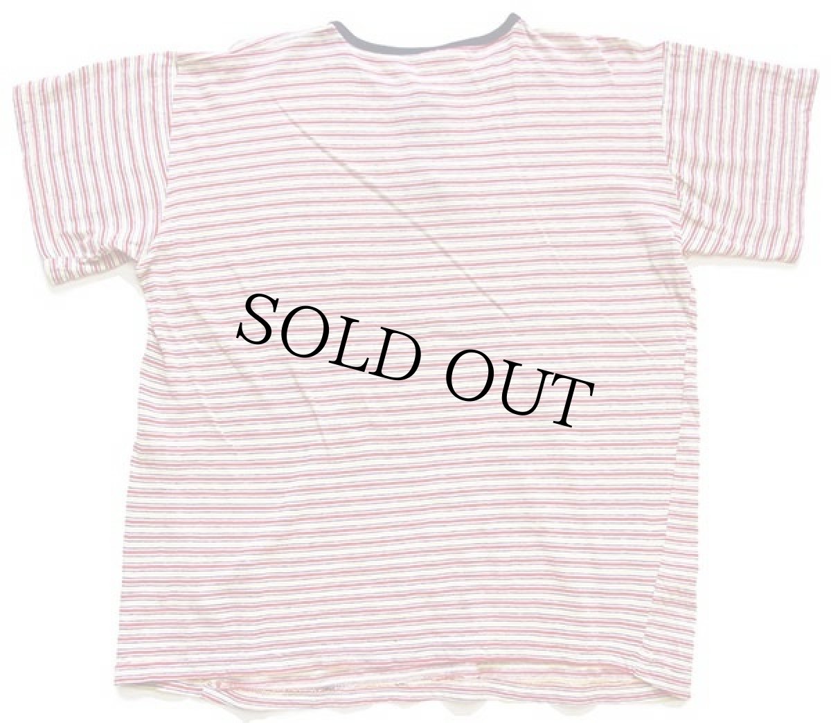 画像3: Kra ランダムボーダー ヘンリーネック コットンTシャツ L (3)