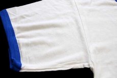 画像6: デッドストック★00s COMFORT COLORS 無地 コットン リンガーTシャツ 白×青 L (6)