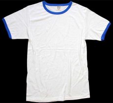 画像3: デッドストック★00s COMFORT COLORS 無地 コットン リンガーTシャツ 白×青 S (3)