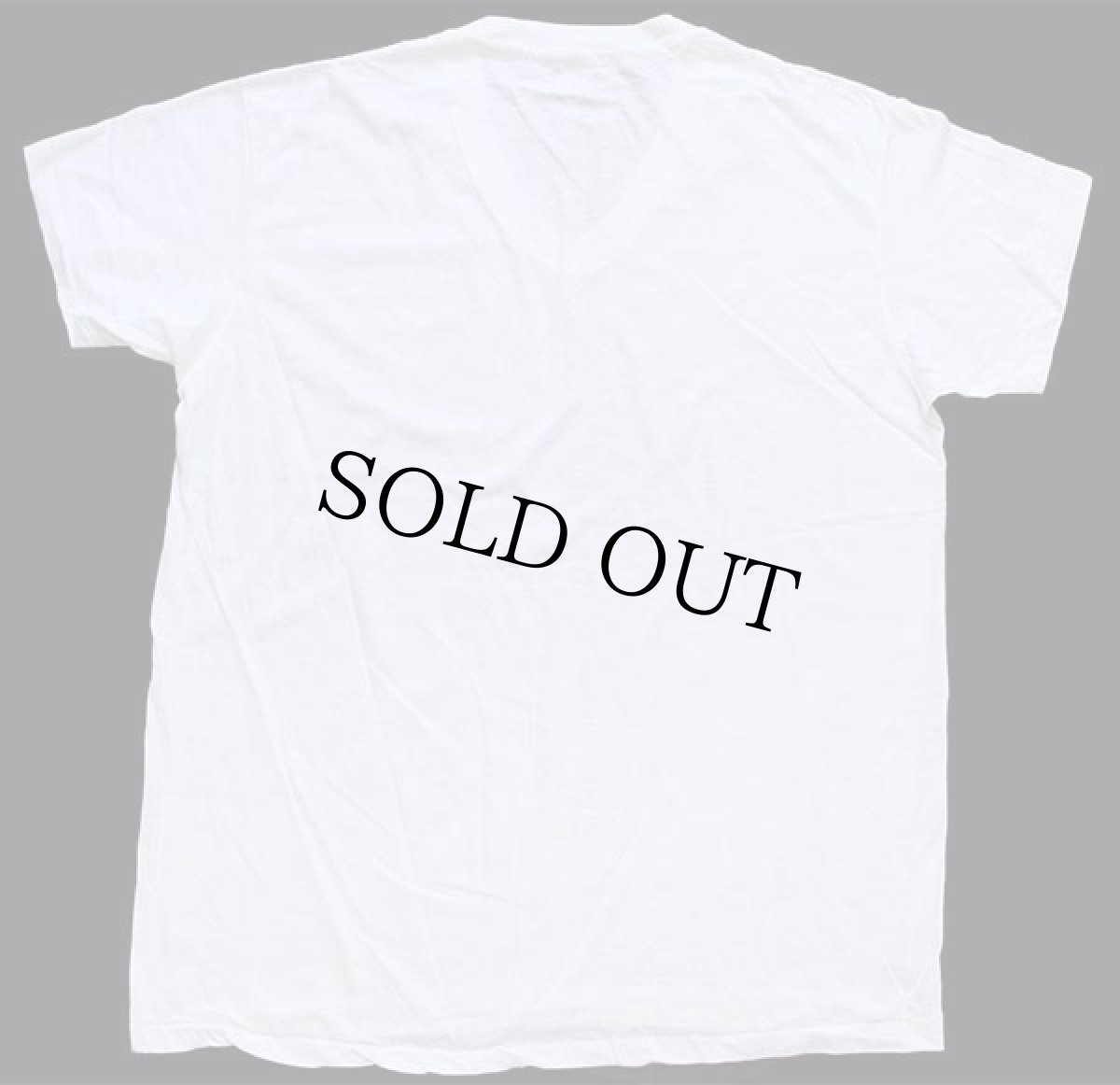 画像4: デッドストック★80s USA製 Hanes 無地 Vネック コットンTシャツ 白 L (4)