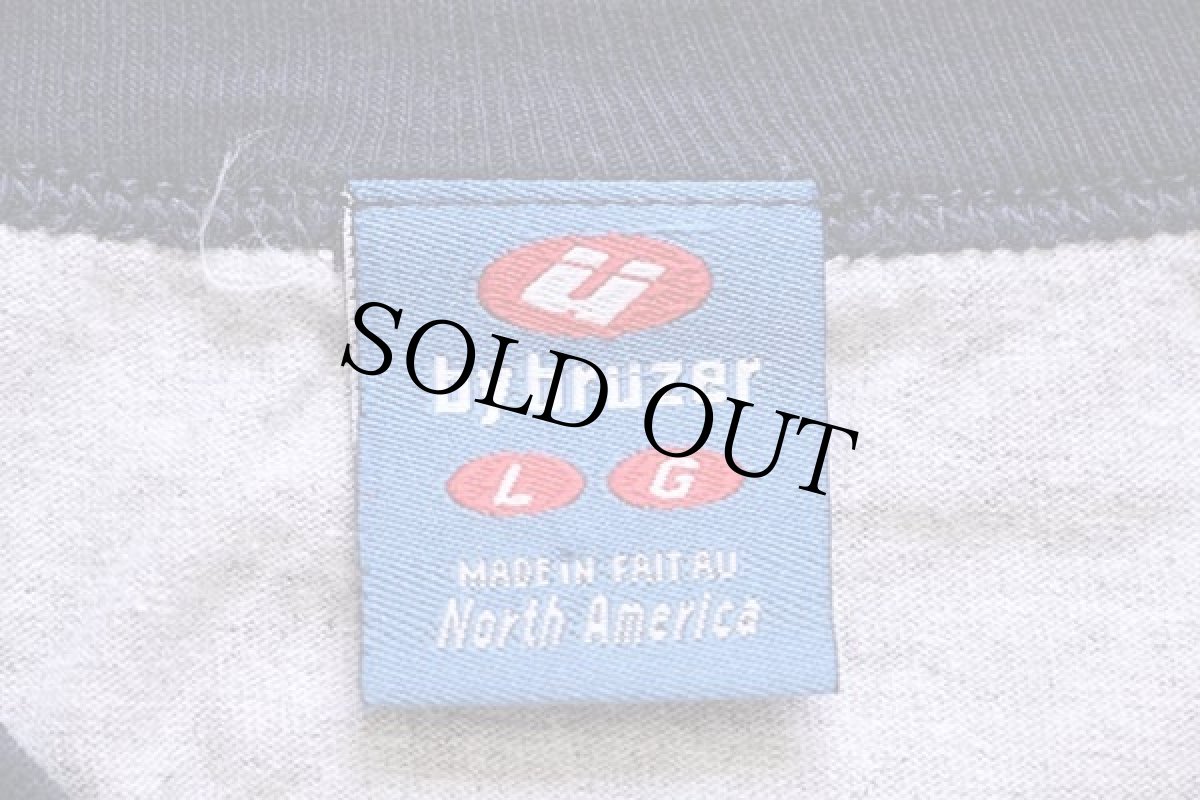 画像4: 90s 北米製 bruzer リンガーTシャツ 杢グレー×紺 L (4)