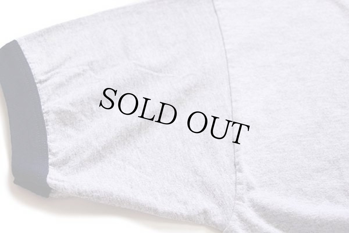 画像6: 90s 北米製 bruzer リンガーTシャツ 杢グレー×紺 L (6)