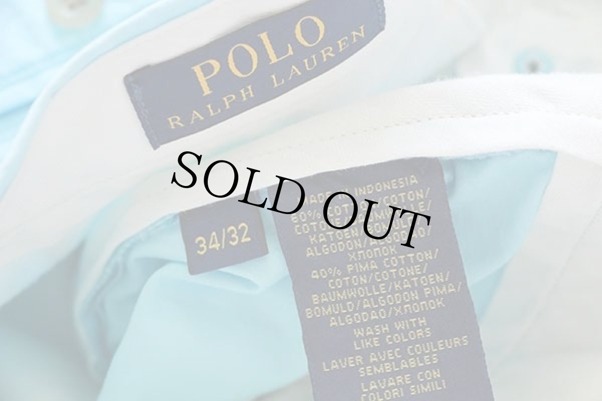 画像6: ポロ ラルフローレン ピマ コットンパンツ ライトブルー w34 L32★214 (6)