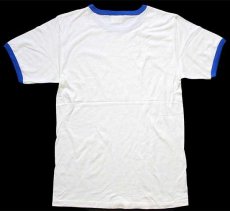 画像4: デッドストック★00s COMFORT COLORS 無地 コットン リンガーTシャツ 白×青 S (4)