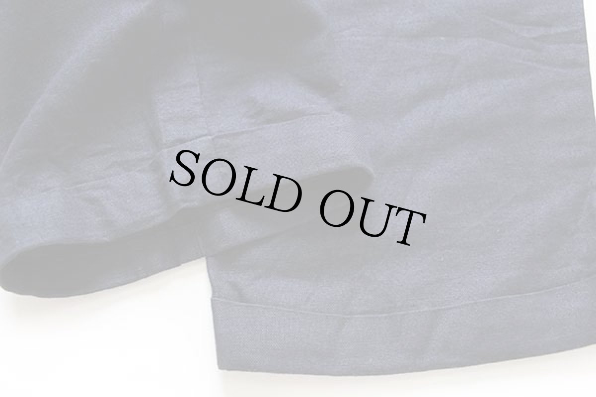 画像7: 00s CHAPS ラルフローレン ツータック スラックス リネン×コットンパンツ 紺 w31 L30 (7)