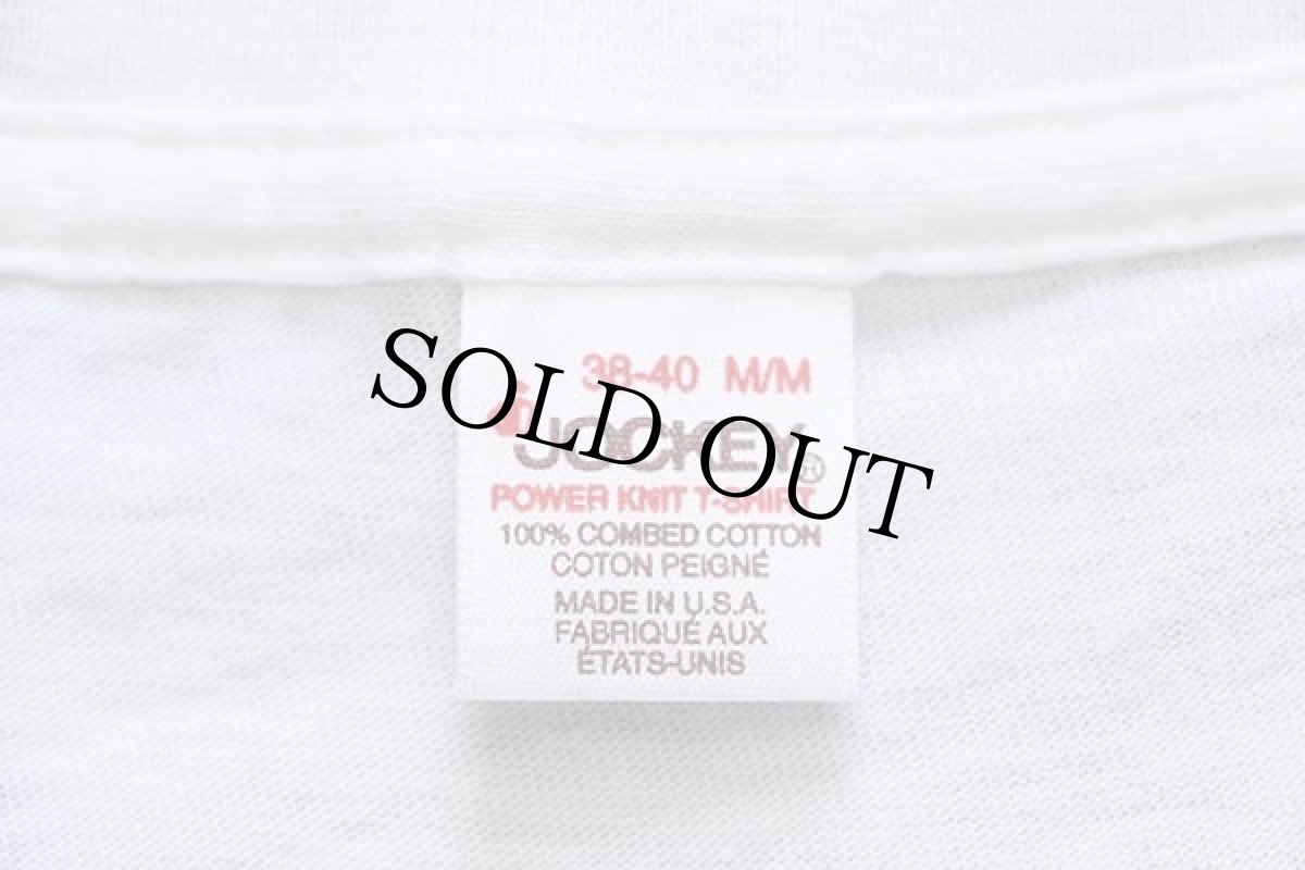 画像4: デッドストック★90s USA製 JOCKEY 無地 Vネック コットンTシャツ 白 M (4)