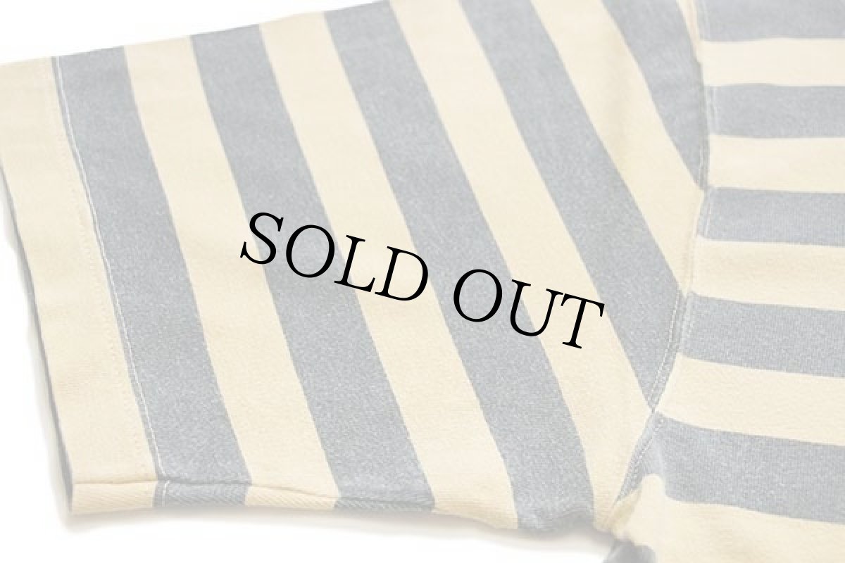 画像6: 90s イタリア製 Superpull 太ボーダー コットンTシャツ 黄×薄黒 M (6)