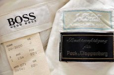 画像6: 90s HUGO BOSS ツータック スラックス リネンパンツ うぐいす 1 (6)