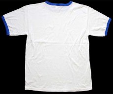 画像4: デッドストック★00s COMFORT COLORS 無地 コットン リンガーTシャツ 白×青 L (4)
