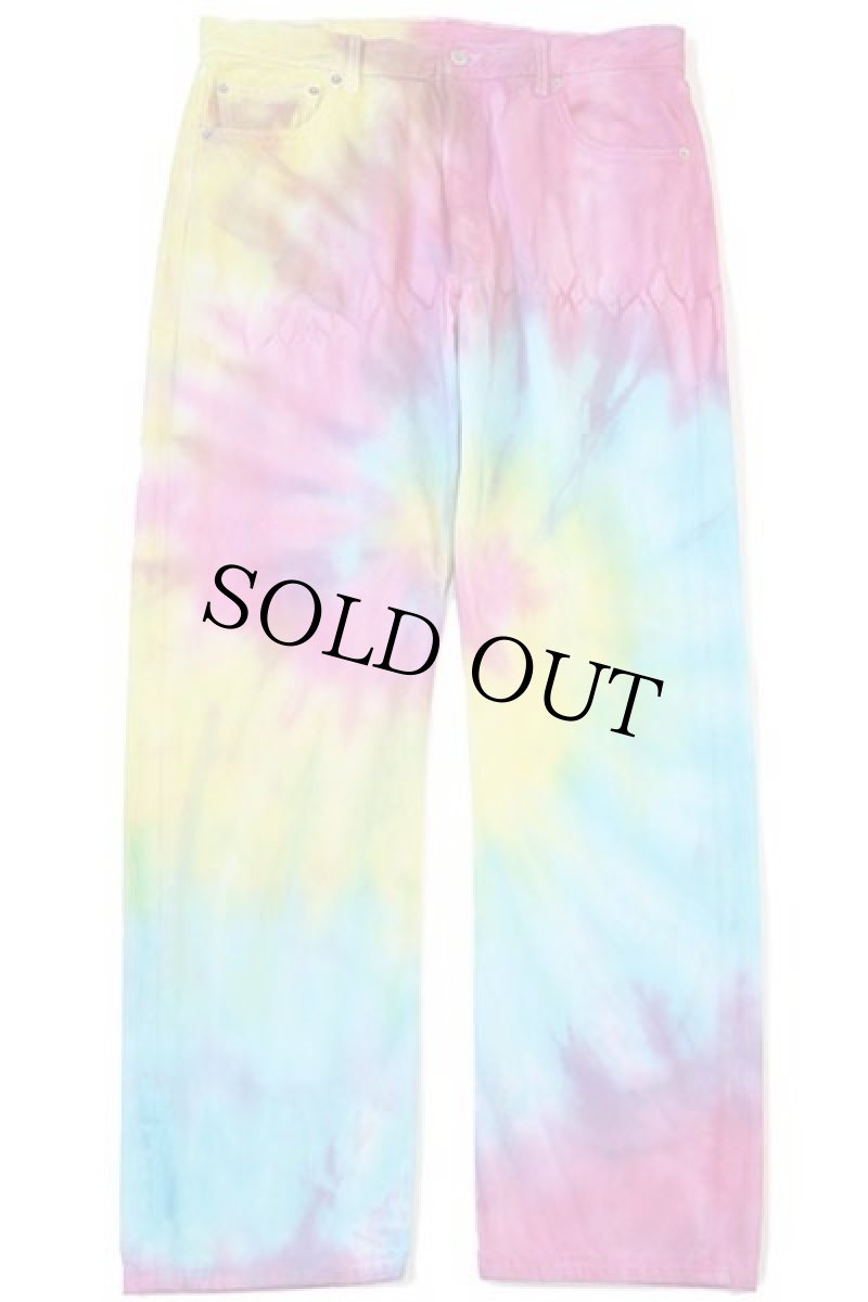 画像2: 00s USA製 Levi'sリーバイス 501 タイダイ染め デニムパンツ W36 L30 (2)