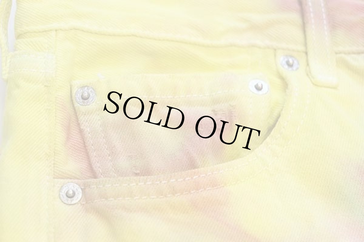 画像10: 00s USA製 Levi'sリーバイス 501 タイダイ染め デニムパンツ W36 L30 (10)