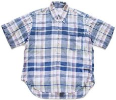 画像1: 70s Mather Shirts Ltd マドラスチェック ボタンダウン プルオーバー 半袖 コットンシャツ カスタム (1)