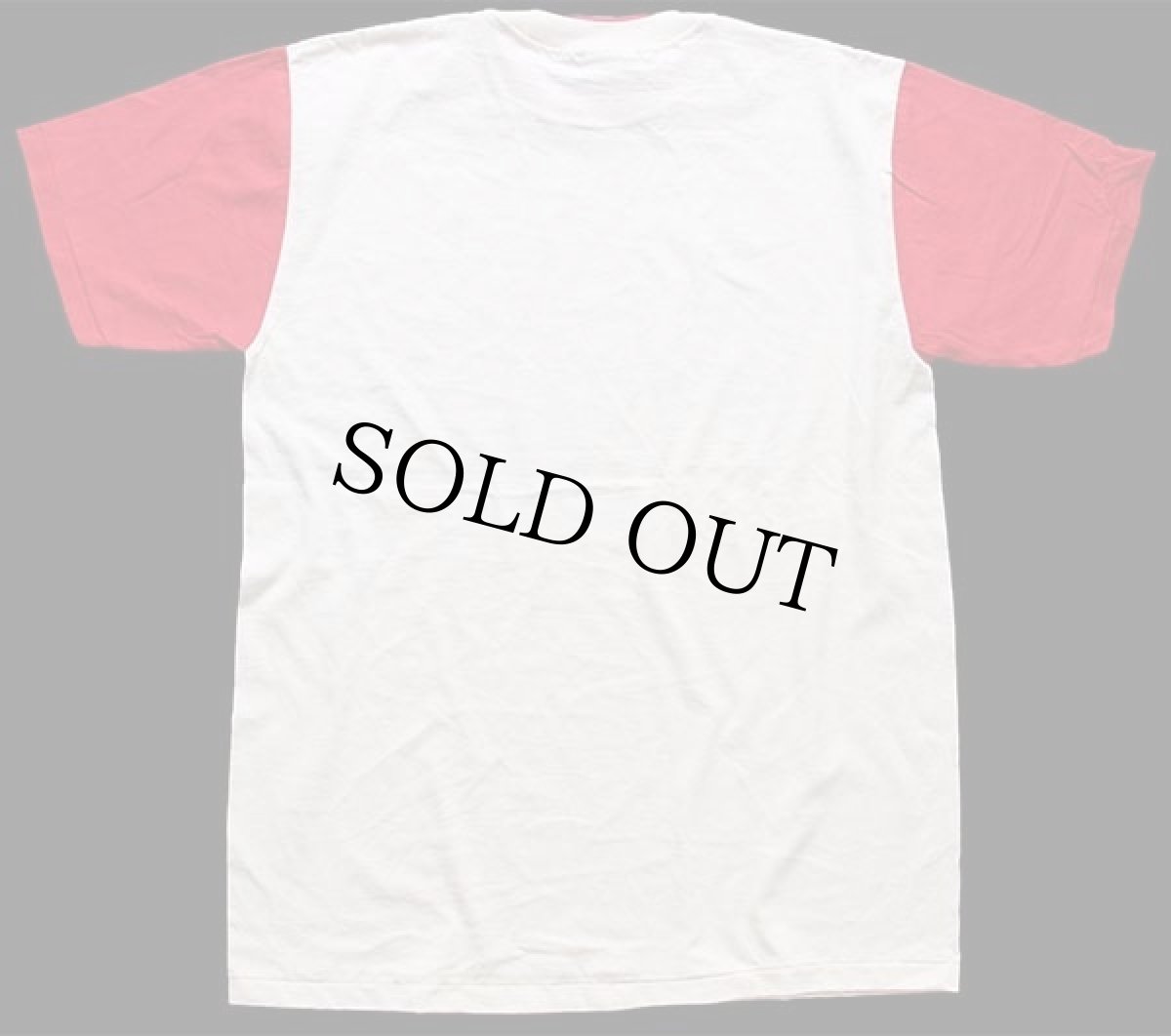 画像3: デッドストック★90s USA製 Hanes ツートン 切り替え レイヤードネック コットンTシャツ 生成り×赤 M (3)