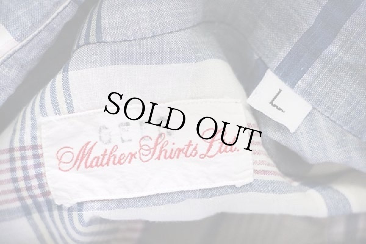 画像4: 70s Mather Shirts Ltd マドラスチェック ボタンダウン プルオーバー 半袖 コットンシャツ カスタム (4)