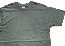 画像1: デッドストック★00s USA製 米軍 CAC 無地 コットンTシャツ セージグリーン M★C (1)