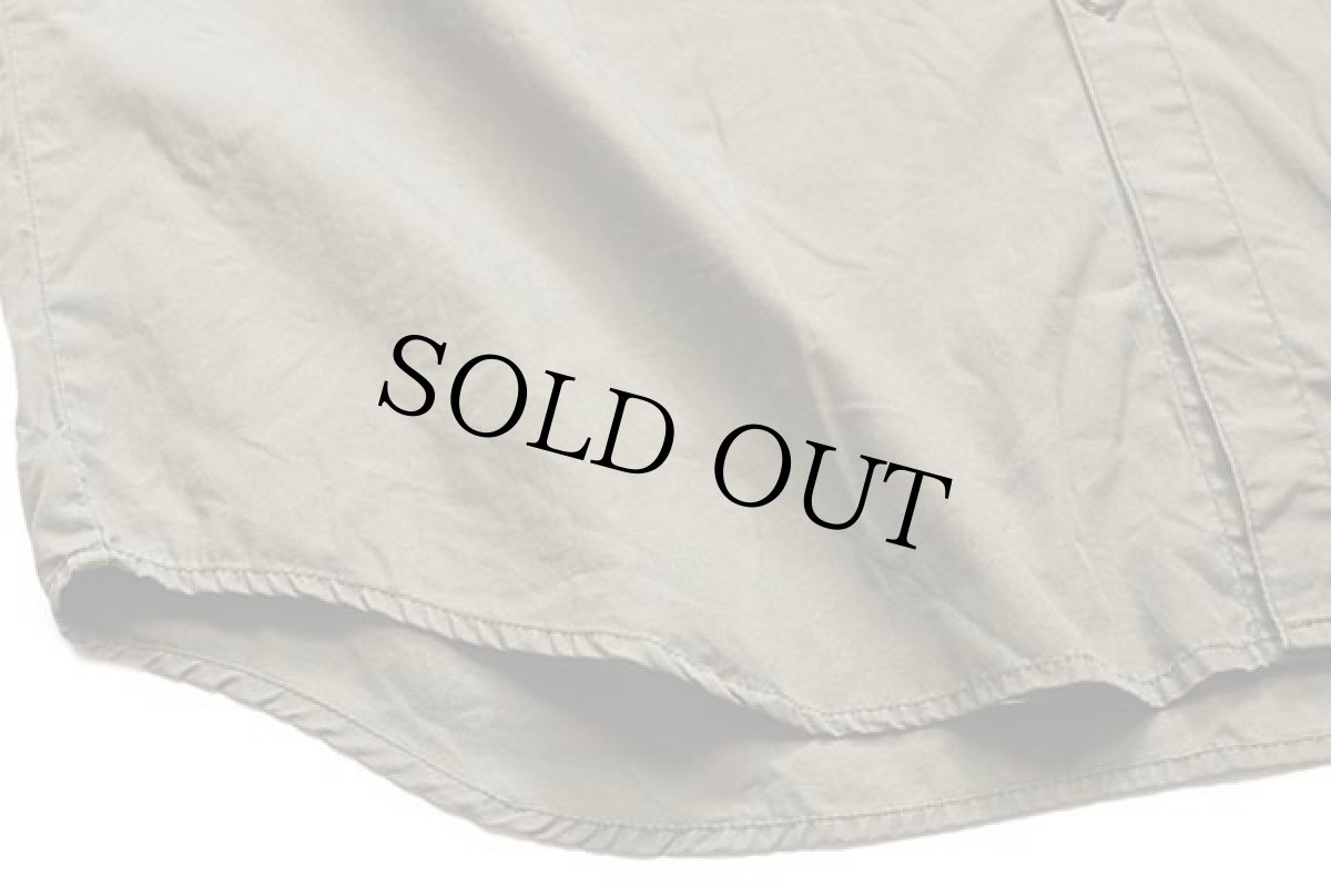 画像5: 90s Columbiaコロンビア ガンパッチ付き 半袖 コットンシャツ オリーブドラブ L (5)