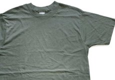 画像1: デッドストック★00s USA製 米軍 CAC 無地 コットンTシャツ セージグリーン M★A (1)