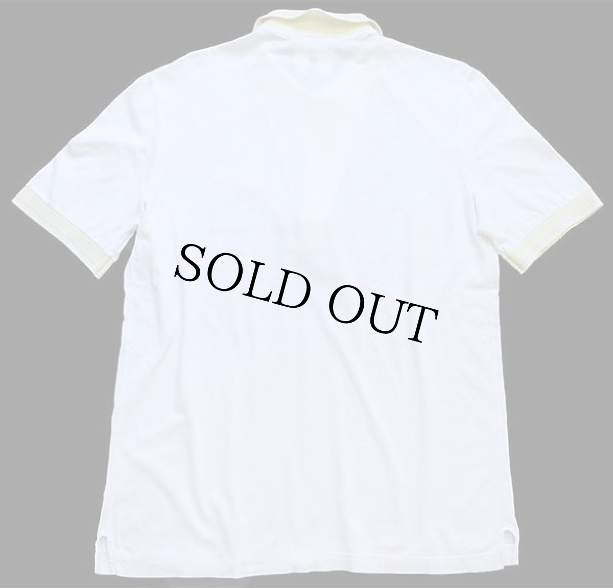 画像2: 70s adidasアディダス VENTEX トレフォイル ロゴ パッチ付き コットン ポロシャツ 白×薄黄 5 (2)