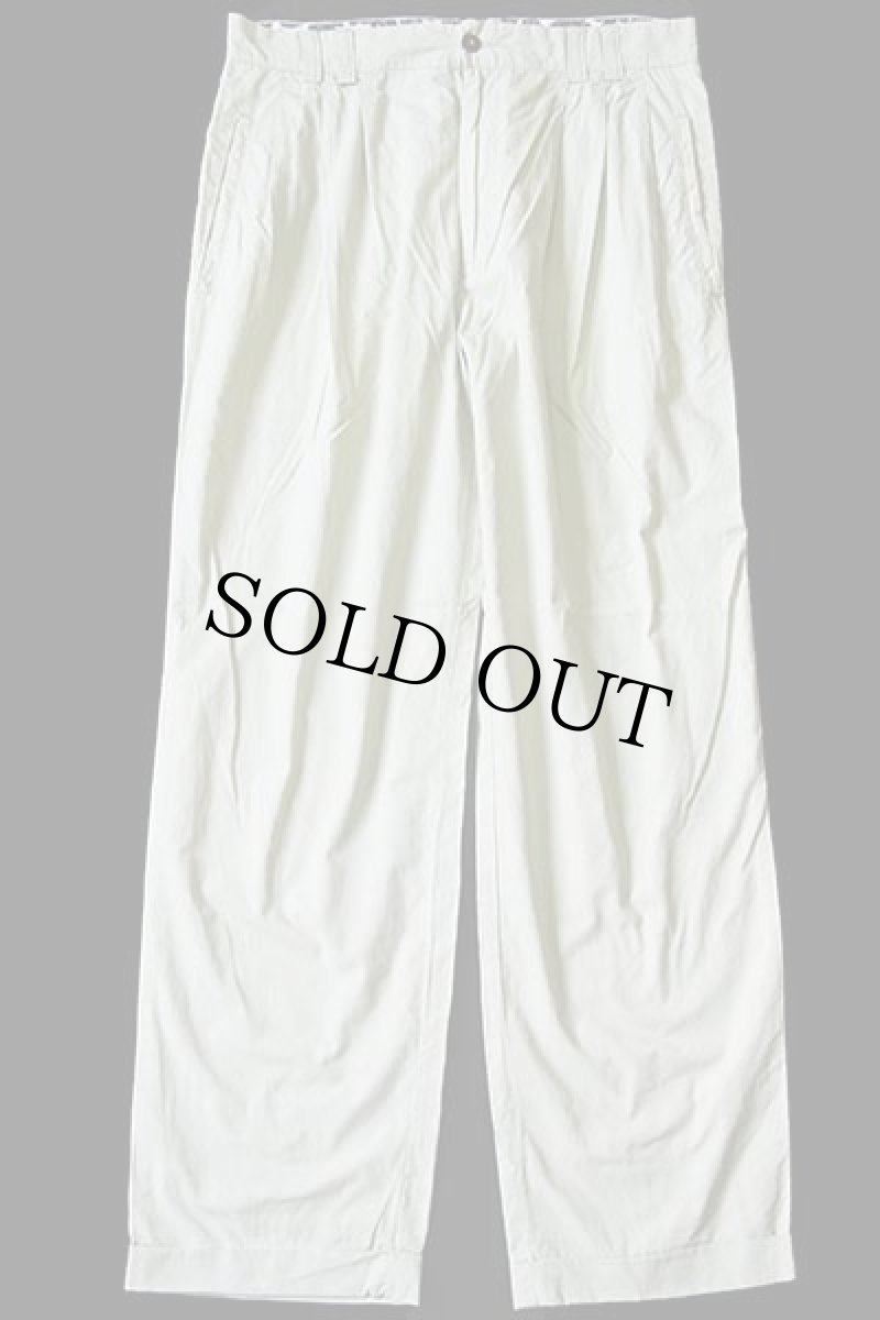 画像2: 80s イタリア製 UNKNOWN スリータック スラックス コットンポプリン パンツ 48 (2)